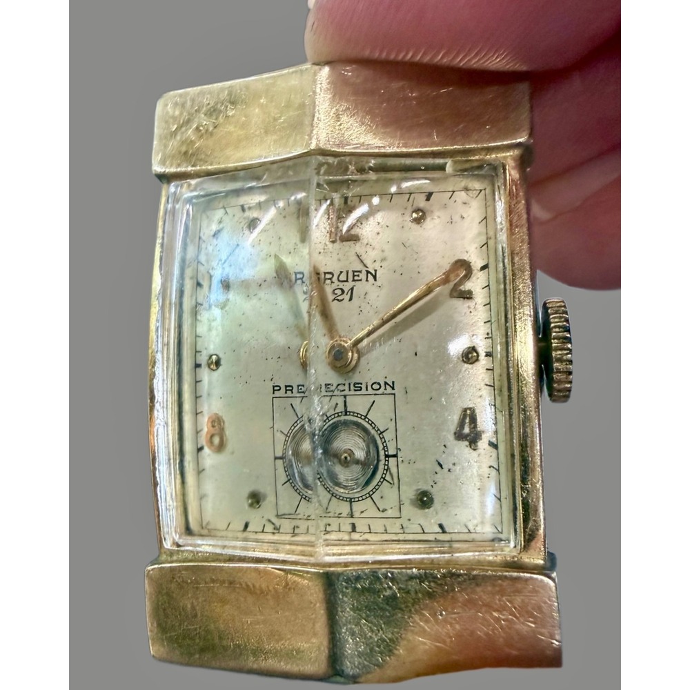 Vintage Gruen Precision 21 Jewel Cal 530 Men's Watch Parts Repair Art Deco